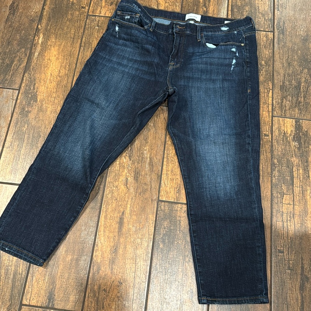 Frame Denim Dark Wash Distressed Covant Women’s Jeans